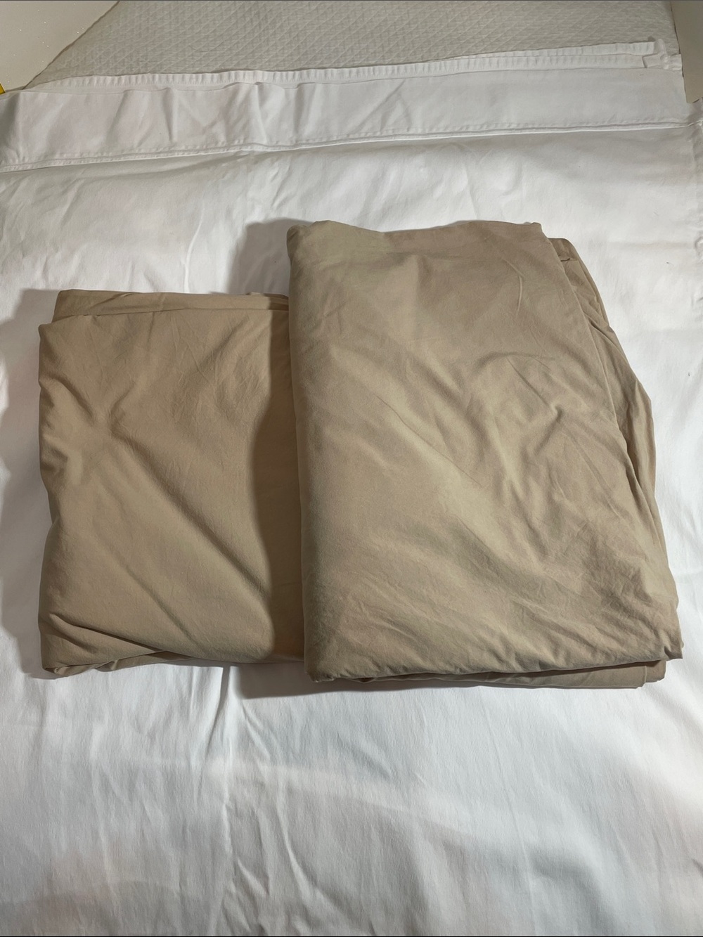 Parachute Tan 100% Organic Cotton Full/Queen Sheets (flat & fitted)